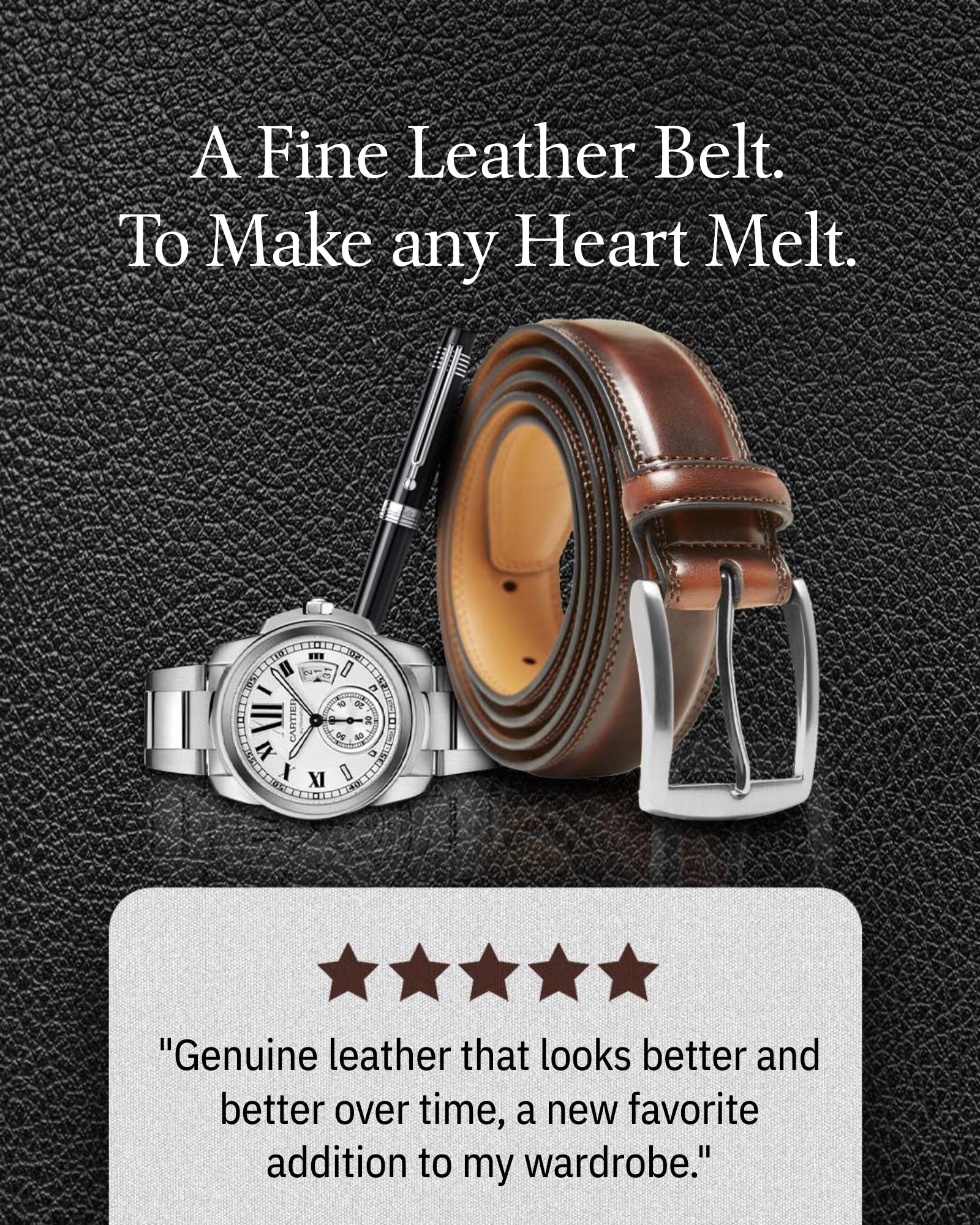 Access Denied Men's Genuine Leather Dress Belt