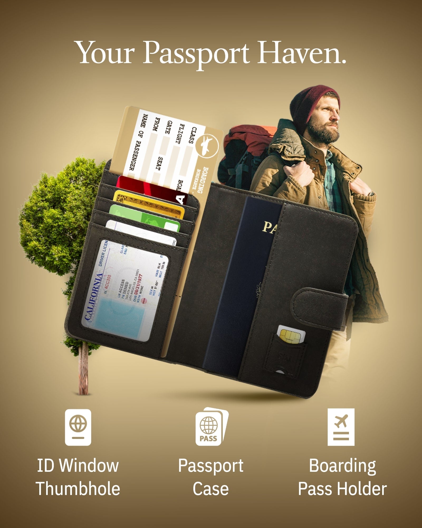 Buy Travel Wallet for Men and Women - RFID Blocking Wallet – Passport  Holder Travel Wallet – Organizer for ID – Card – Money - Tickets Online at  desertcartINDIA